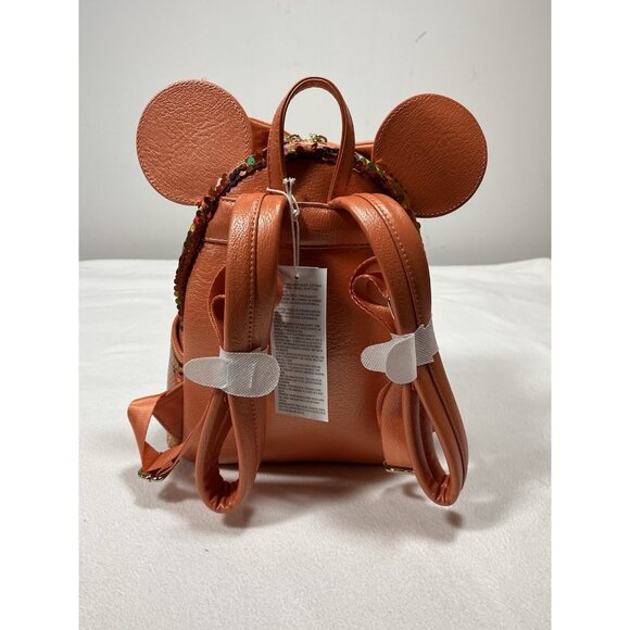 Disney Parks Loungefly Minnie Mouse Copper Sequin Mini Backpack NWT - Picture 9 of 16